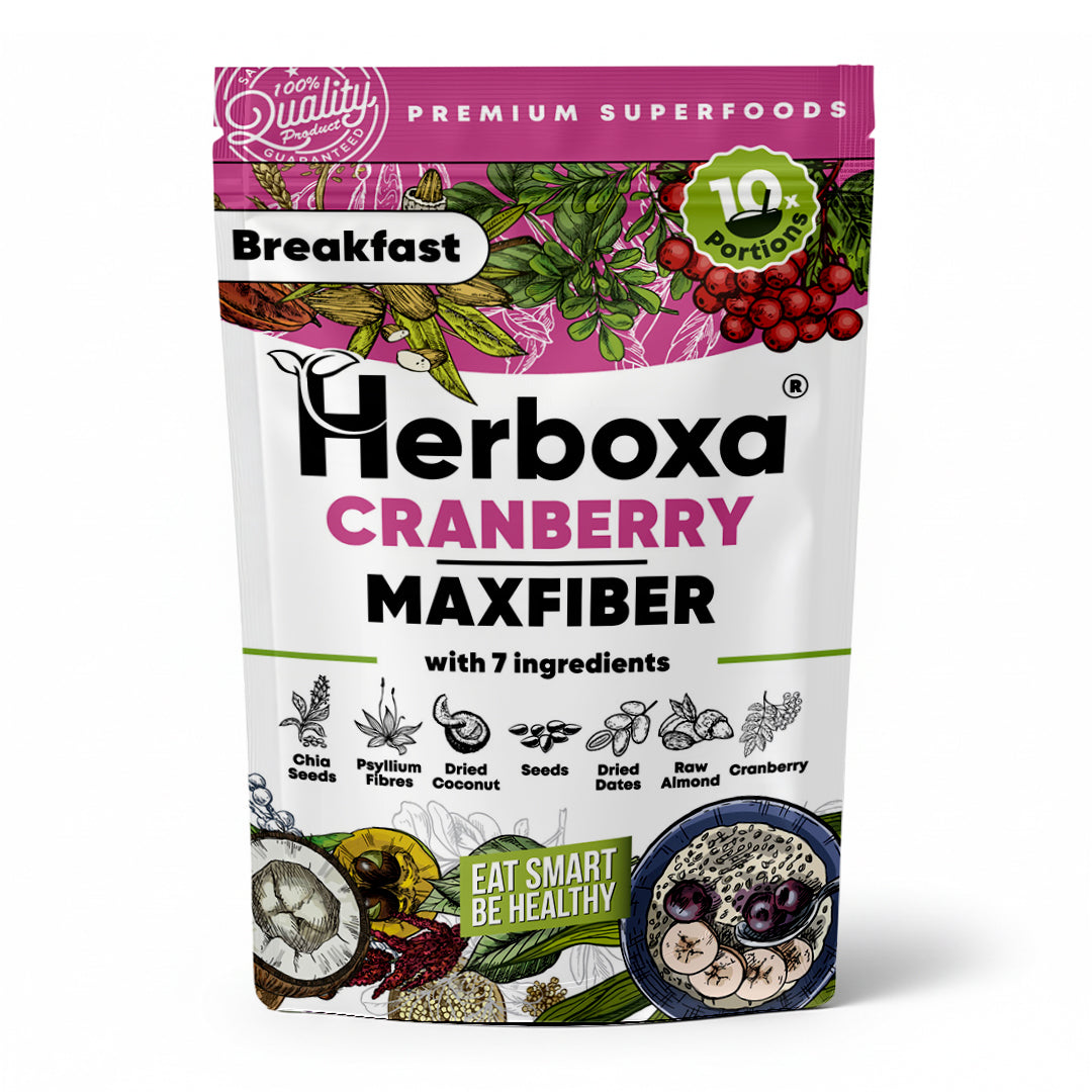 Cranberry Maxfiber – runsaskuituinen ja terveellinen “pikaruoka”-aamiainen